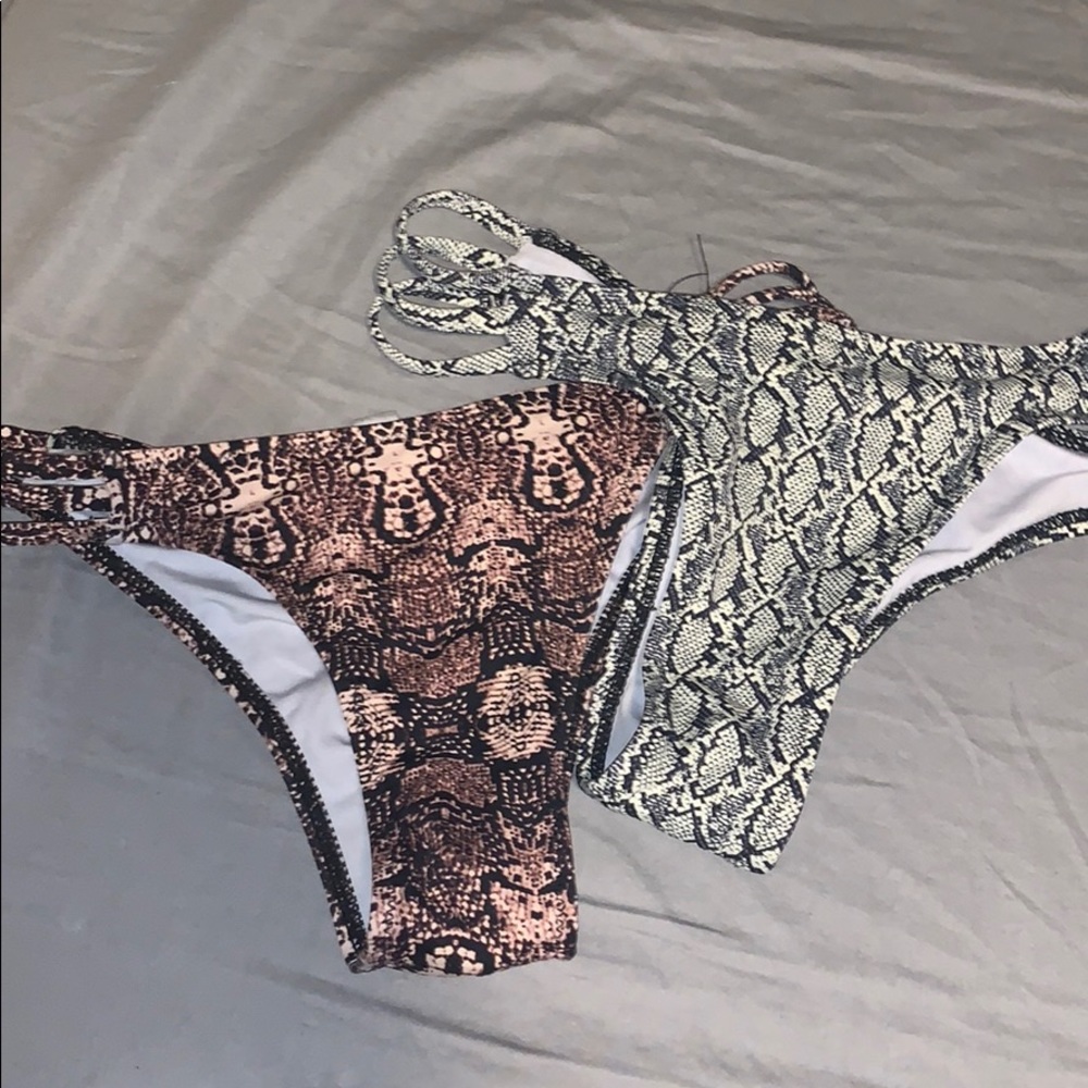 NEVER WORN SNAKE SKIN SWIMSUIT BOTTOMS